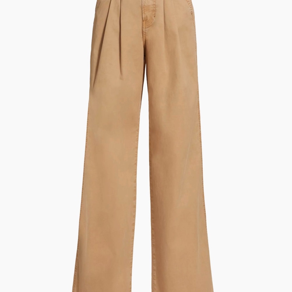 Wide-Leg Tan Trousers